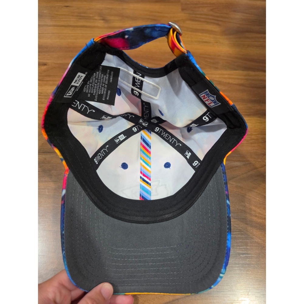 New Era Hat Women OS Multicolor NFL KC Chiefs Crucial Catch TieDye - Picture 4 of 4